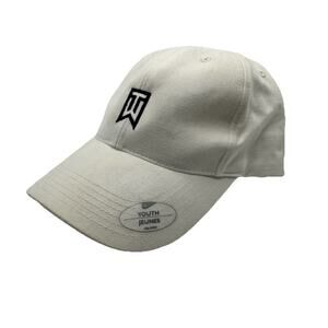 Nike Tiger Woods TW Logo Youth Unisex Golf Hat White Adjustable One Size